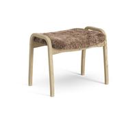 Swedese Repose-pieds pour enfant Lamini chêne laqué/peau de mouton Sahara (marron nougat)