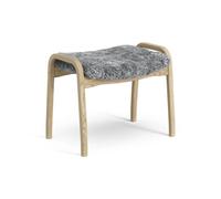 Swedese Repose-pieds pour enfant Lamini chêne laqué/peau de mouton Scandinavian Grey (gris)