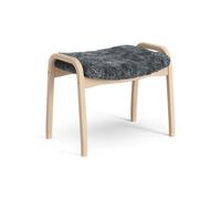 Swedese Repose-pieds pour enfant Lamini hêtre laqué/peau de mouton Charcoal (gris foncé)