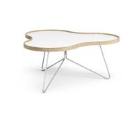 Swedese Table Flower 84x90 cm H39 cm-blanc-chêne-chrome