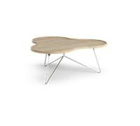 Swedese Table Flower mono 107x114 cm chêne nature. 45cm. structure chromée