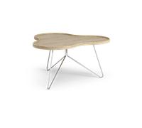 Swedese Table Flower mono 84x90 cm chêne naturel. 45cm. structure chromée