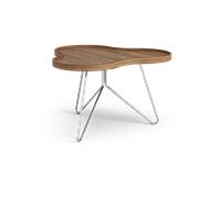 Swedese Table Flower Mono édition spéciale 62x66 cm H39 cm noyer laqué acier chromé