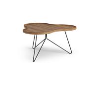 Swedese Table Flower Mono édition spéciale 84x90 cm H45 cm noyer laqué acier noirci