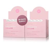 Swedish Collagen Deluxe | Supplément liquide de collagène marin hydrolysé 12 500 mg - 60 doses quotidiennes de 25 ml (2 paquets de 30 capsules chacun) | Acide hyaluronique biotine et vitamine C pour