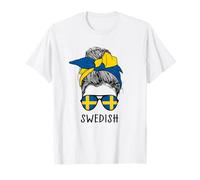 Swedish Girl Swedish Heritage Sweden Flag T-Shirt