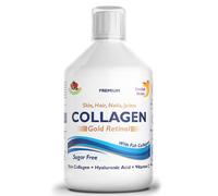 Swedish Nutra ® Collagen Gold Retinol - pour des cheveux, une peau, des ongles et des articulations sains - sans sucre - Peptide pur & acide hyaluronique - 500 ml