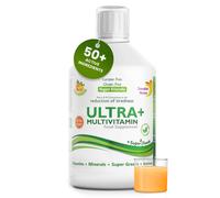 Swedish Nutra Ultr Multivitamines Liquide Complément Alimentaire - 500 ml, 33 Jours d'Approvisionnement | Vitamines, Minéraux, Super Greens & Aminos | Boost Énergie, Bien-être & Système Immunitaire