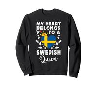 Swedish Queen Swedish Wife Girlfriend Sweden Flag Sweatshirt