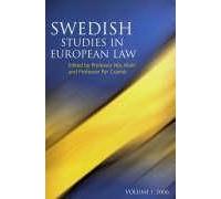 Swedish Studies In European Law - Volume 1