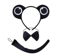 Sweeaau 2/3 pièces oreilles de grenouille bandeau, queue, nœud papillon, grenouille, accessoires de costume d'Halloween, costumes de cosplay pour enfants et adultes, cadeaux d'animaux
