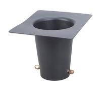 Sweeaau Adaptateur de gouttière en métal avec boulon - Revêtement noir résistant à la rouille - Accessoires de gouttière en aluminium noir