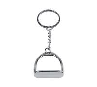 Sweeaau Anneaux d'étriers avec mors détaillés en alliage artisanal Porte-clés texture en alliage pour cavaliers sur le thème équin