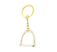Sweeaau Anneaux d'étriers avec mors détaillés en alliage artisanal Porte-clés texture en alliage pour cavaliers sur le thème équin