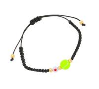 Sweeaau Bracelets à breloques de sport élégants avec bracelet en tissu réglable et perles de tennis de football, bijoux légers unisexes légers sur le thème du sport, taille unique, Comme décrit