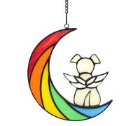Sweeaau Cadeau unique de deuil de chien fait à la main avec lune tachée pour animal de compagnie, souvenir pour les propriétaires de chiens