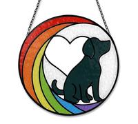 Sweeaau Cadeau unique de deuil de chien fait à la main avec lune tachée pour animal de compagnie, souvenir pour les propriétaires de chiens