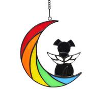Sweeaau Cadeau unique de deuil de chien fait à la main avec lune tachée pour animal de compagnie, souvenir pour les propriétaires de chiens
