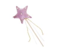Sweeaau Chapeau de fête d'anniversaire en velours avec étoile scintillante et baguette magique pour enfants