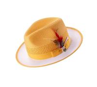 Sweeaau Chapeau panama tissé à la main pour homme et femme - Taille réglable - Paille respirante en 4 couleurs - Vintage - Multifonction - Accessoire d'extérieur respirant tissé soleil, jaune, Taille