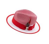 Sweeaau Chapeau panama tissé à la main pour homme et femme - Taille réglable - Paille respirante en 4 couleurs - Vintage - Multifonction - Accessoire d'extérieur respirant tissé soleil, Rouge, Taille