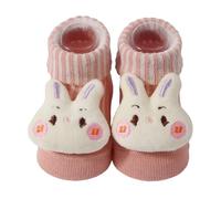Sweeaau Chaussettes avec motif animal de dessin animé pour bébé, chaussettes en coton doux et respirant tricoté pour nourrissons nouveau-nés bébé cheville avec poupée de dessin animé tricotée enfants