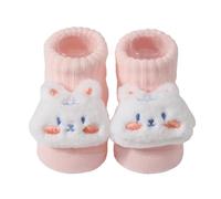 Sweeaau Chaussettes avec motif animal de dessin animé pour bébé, chaussettes en coton doux et respirant tricoté pour nourrissons nouveau-nés bébé cheville avec poupée de dessin animé tricotée enfants