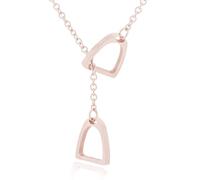 Sweeaau Collier avec étriers en forme de cheval avec breloque porte-bonheur unique et élégant en forme de fer à cheval pour femme, 1, Acier inoxydable, Pas de gemme