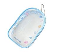 Sweeaau Élégant petit porte-clés en PVC pour petits effets personnels, organisateur de sacs décoratifs, cadeau pour enfants, pochette lavable et portable, Notes bleues, One Size