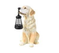 Sweeaau Figurine de chien de jardin, lampe solaire pour extérieur, patio, cour, porche, allée de chien, décorations de Noël, cadeau extérieur, ornements de jardin