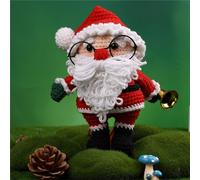 Sweeaau Kits de sapin de Noël au crochet avec fil crochet aiguille marqueur à tricoter instructions et accessoires Kits de Noël pour débutants Ornements d'arbre pour débutants