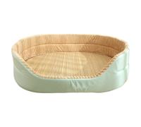 Sweeaau Lit chaud et câlin pour animal domestique et voyage, design semi-fermé, antidérapant, lavable en machine pour chiens de grande race