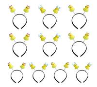 Sweeaau Lot de 10 bandeaux en forme de petits canards jaunes pour femmes, couvre-chefs tendance pour festival, carnaval, fête, jeu de rôle, accessoire de costume d'animal