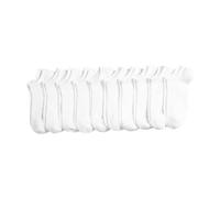 Sweeaau Lot de 10 paires de chaussettes unisexes à séchage rapide, antidérapantes, douces, respirantes, pour la course à pied, la gym, un usage quotidien, séchage rapide, unisexe, blanc, Taille unique