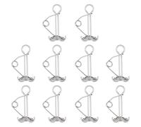 Sweeaau Lot de 10 piquets de tente avec boucle à ressort et mousquetons pour camping, extérieur, terrasse, planche, corde tendeur en acier inoxydable, tendeur portable et robuste