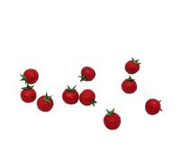 Sweeaau Lot de 10 tomates artificielles miniatures en résine à l'échelle 1:12 pour la cuisine, la maison de poupée, meubles et accessoires en bois