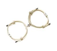 Sweeaau Lot de 2 bracelets à breloques assortis pour couple et amoureux du soleil et de la lune, taille unique, Comme décrit