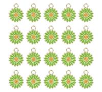 Sweeaau Lot de 20 petits pendentifs en forme de fleur en métal pour collier, boucles d'oreilles, petits pendentifs pour femme, taille unique, Comme décrit, Comme décrit.