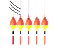 Sweeaau Lot de 5 flotteurs de pêche verticaux 1-4 g 18-22,5 cm flottabilité Accessoire flottant flottant pour pêche stable
