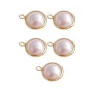Sweeaau Lot de 5 pendentifs en perles pour fabrication de bijoux - Accessoire de mode pour la fabrication unique et les loisirs créatifs, 6 mm, Comme décrit, Comme décrit.