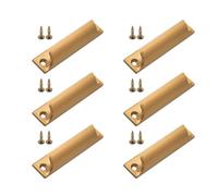 Sweeaau Lot de 6 poignées de tiroir carrées en aluminium pour cuisine et salle de bain modernes