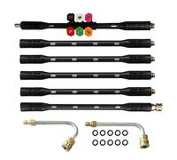 Sweeaau Lot de 9 rallonges pour nettoyeur haute pression avec design antidérapant et 6 buses de connexion rapide pour usage domestique et professionnel