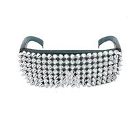 Sweeaau Lunettes de soleil punk, lunettes de protection populaires, rockers, hiphop, pour festival de musique, usage quotidien, festival de musique