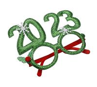 Sweeaau Lunettes fantaisie pour fête du Nouvel An 2023 - Cadre de lunettes de Noël - Happy New Year - Accessoire photo