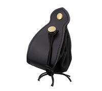 Sweeaau Petit sac à dés en cuir avec cordon de serrage pour D&D, donjons et dragons - Cadeau et accessoires - Collier en cuir - Mini porte-monnaie, Noir , Taille unique