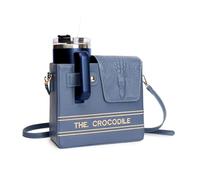 Sweeaau Porte-boisson fonctionnel en cuir synthétique avec compartiment spacieux pour différentes tailles de bouteilles, sac de voyage léger, bleu, Beauté de masse
