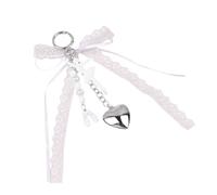Sweeaau Porte-clés en forme de cœur avec joli nœud - Chaîne de voiture créative - Ballerines - Ornements de sac de ballet - Porte-clés en forme de cœur pour sac de voiture, Q1876 1