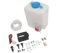 Sweeaau Réservoir de lave-glace automatique 1,5 L Capacité 12 V Moteur pour capots Montage sécurisé Systèmes de pulvérisation Accessoires en métal Récipient de liquide de pare-brise