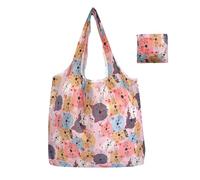 Sweeaau Sac à provisions pliable de grande capacité, résistant à l'eau, réutilisable, lavable, sac d'épicerie pour l'extérieur, le camping, les voyages, sac à main réutilisable, b, One Size