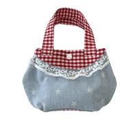 Sweeaau Sac de bureau tendance pour femme, sac à main élégant avec contraste de couleur rouge et bleu, capacité généreuse, accessoire de tenue décontractée, sac de couleur contrastée unique, Étoile